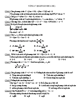 Đề thi violympic môn Toán Lớp 9 - Vòng 17